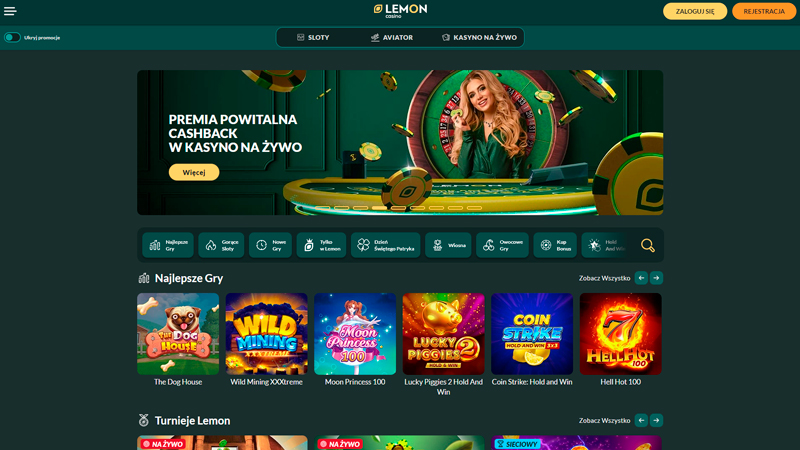 Lemon Casino – Gry i Bonusy